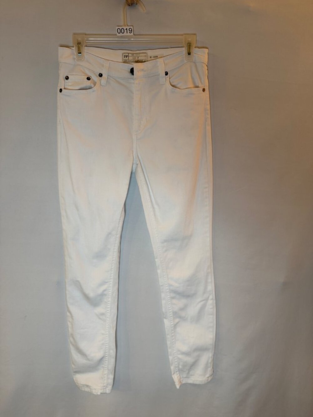 Free People White High Rise Skinny Jeans 27